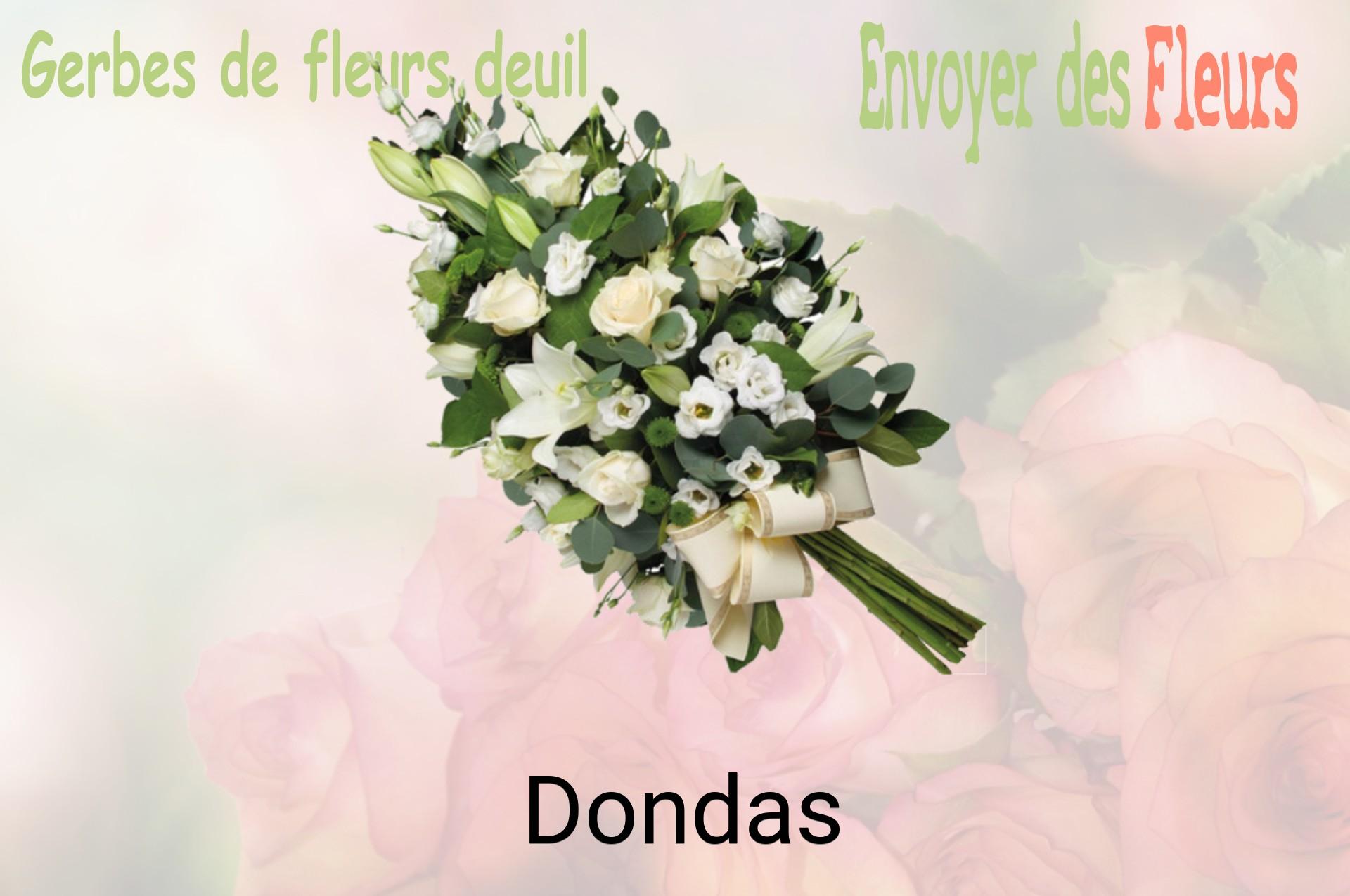 Gerbe de fleurs de deuil livrée à Dondas